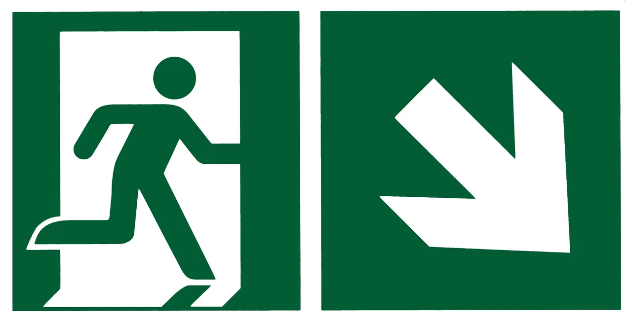 Fluchtweg rechts unten